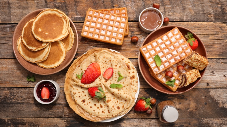 bánh crepe và waffle thực phẩm có hại