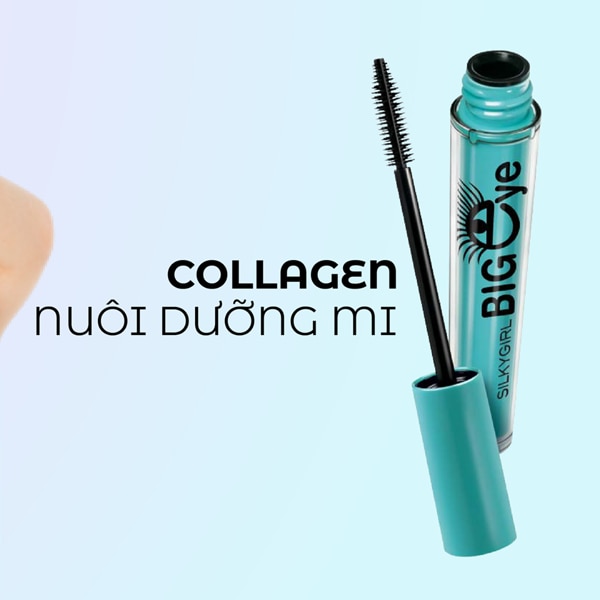 Mascara dài mi và cong mi Silkygirl Big Eye Collagen Waterproof 