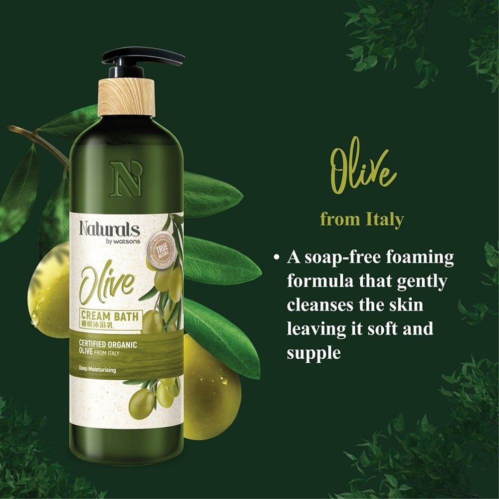 Naturals by Watsons Olive là sữa tắm thuần chay Watsons được yêu thích với nhiều công dụng cho làn da