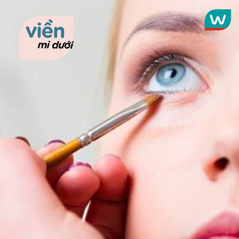 viền mắt dưới để mắt to hơn