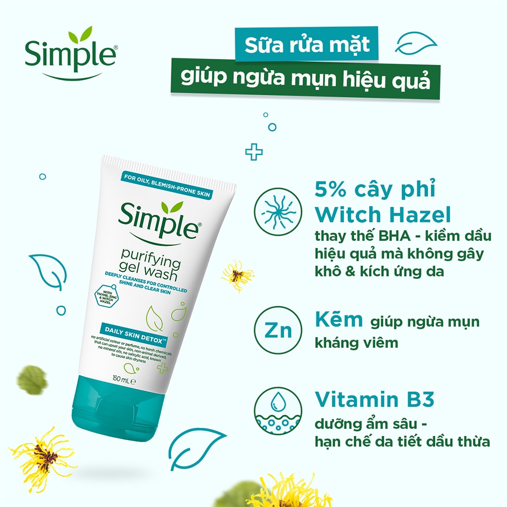 gel rửa mặt Simple