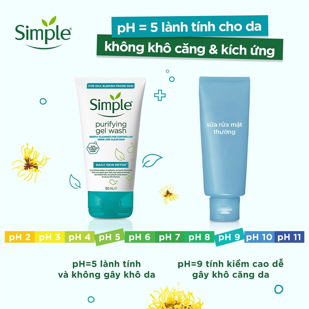 gel rửa mặt Simple