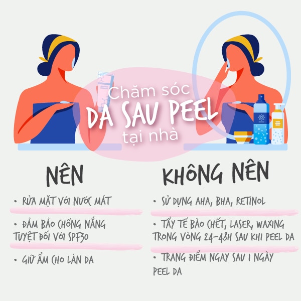 Chăm sóc phục hồi da sau peel tại nhà