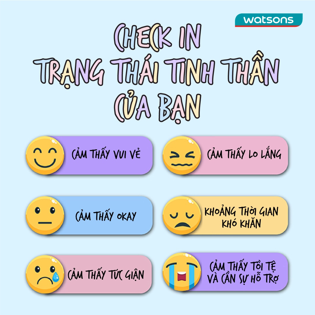 check in trạng thái tinh thần của bạn