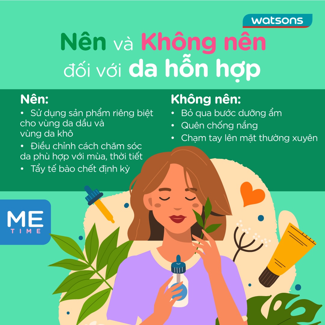 Nên và không nên đối với da hỗn hợp