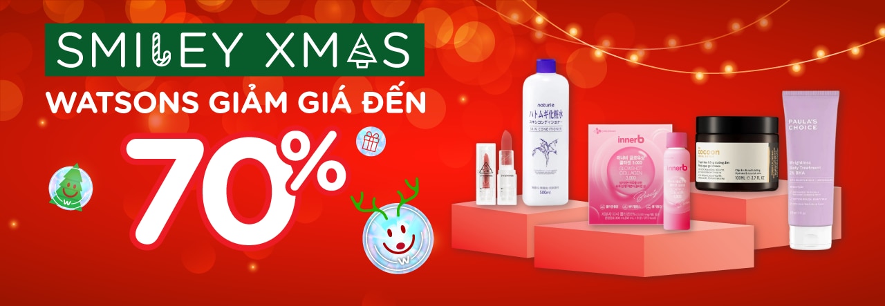 SMILEY CHRISTMAS - WATSONS GIẢM GIÁ ĐẾN 70%