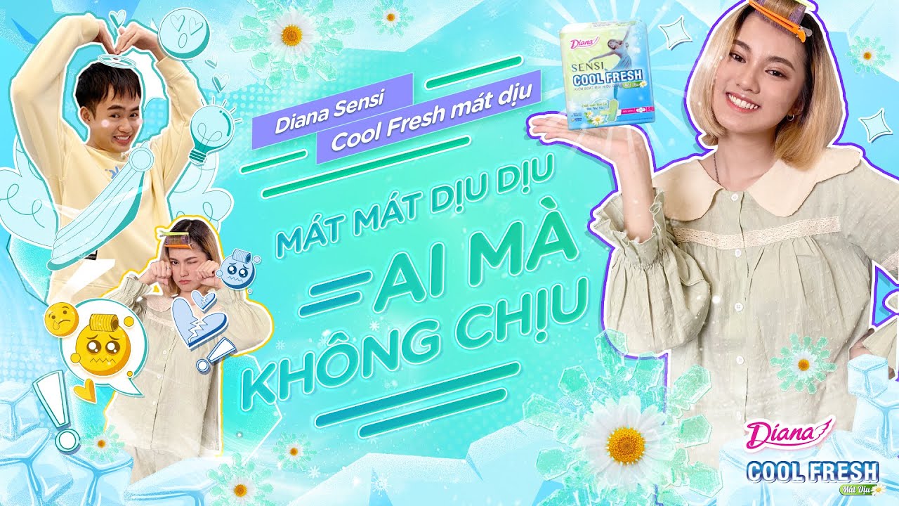 Băng vệ sinh Diana Sensi Cool Fresh với lõi thấm hút Duo-Compact giúp cơ thể luôn khô thoáng