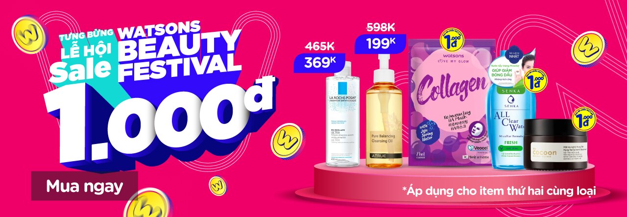 Watsons tưng bừng lễ hội - Bão sale 1.000Đ