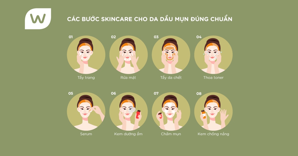 Các Bước Skincare Hiệu Quả Cho Da Mụn