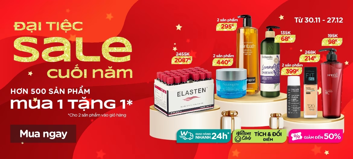 Săn deal giáng sinh với Watsons và tham gia đại tiệc sale cuối năm