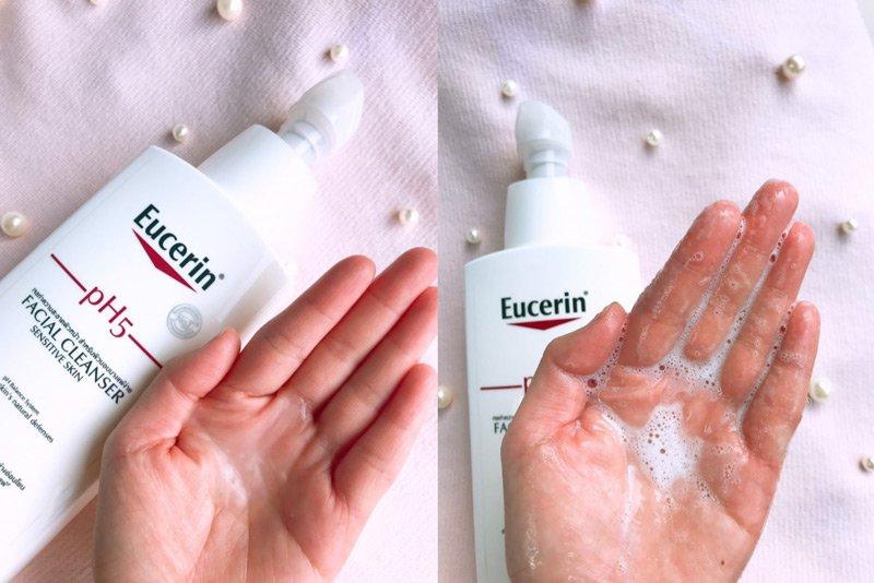 Sữa rửa mặt Eucerin có thành phần dịu nhẹ và lành tính