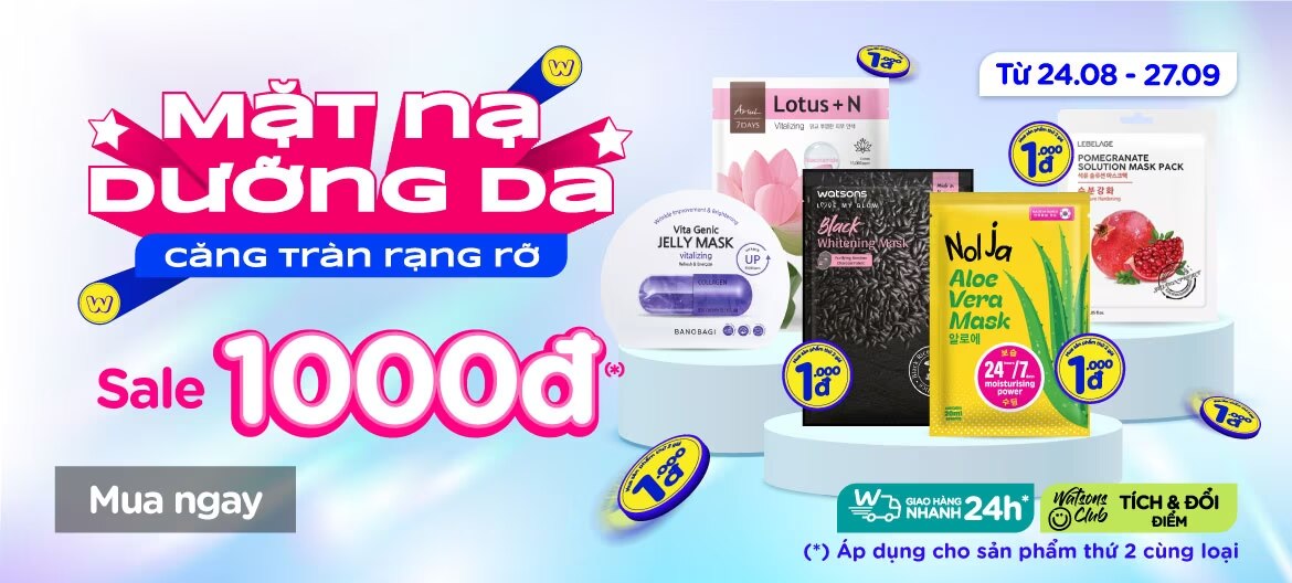 Săn ngay hàng chính hãng giá rẻ tại Lễ hội mặt nạ Watsons