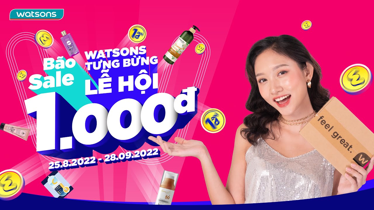 Tưng bừng bước vào năm học với bão sale 1000 đồng cùng Watsons