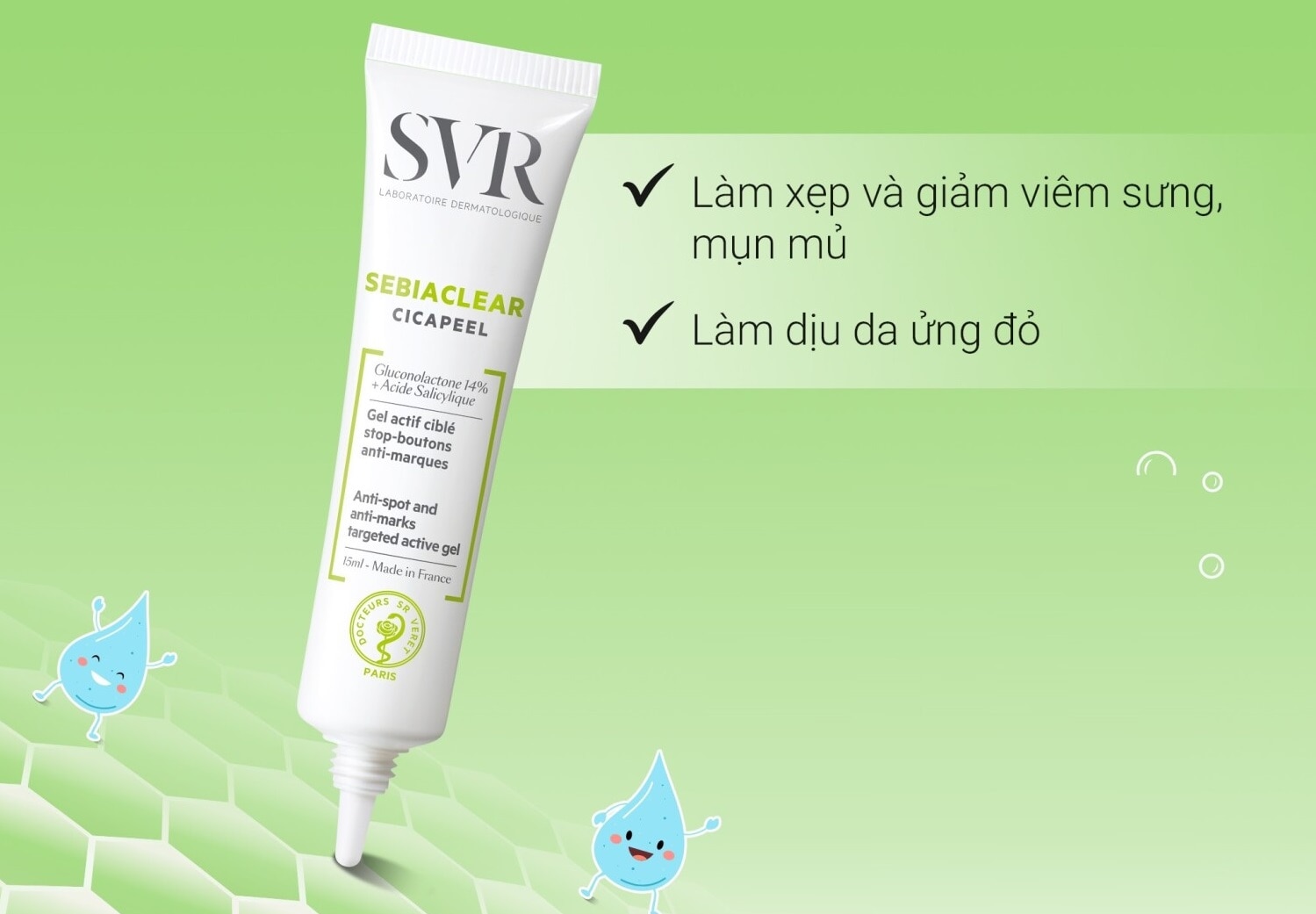 Kem trị mụn ẩn SVR Sebiaclear Cicapeel