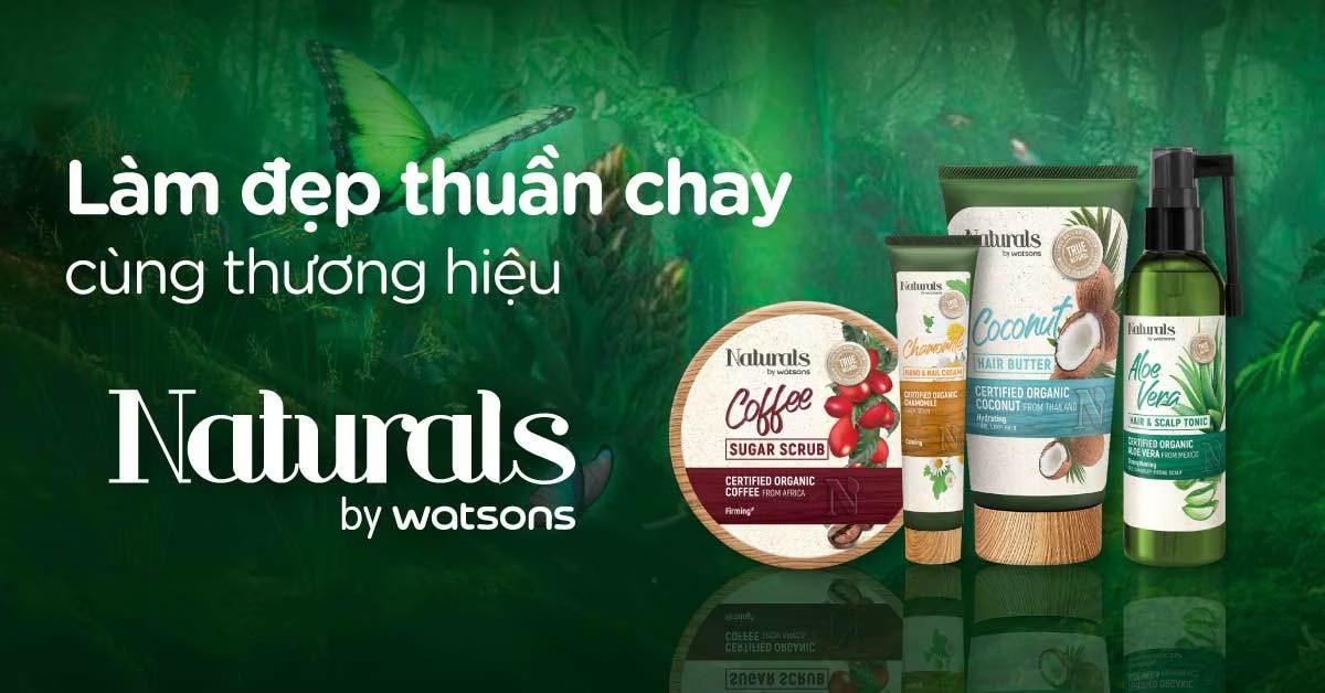 Mỹ phẩm thuần chay Watsons có nhiều dòng sản phẩm cho người dùng lựa chọn