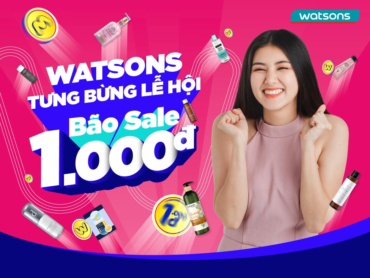 Watsons Deal sale 1.000đ săn hàng hiệu giá cực rẻ