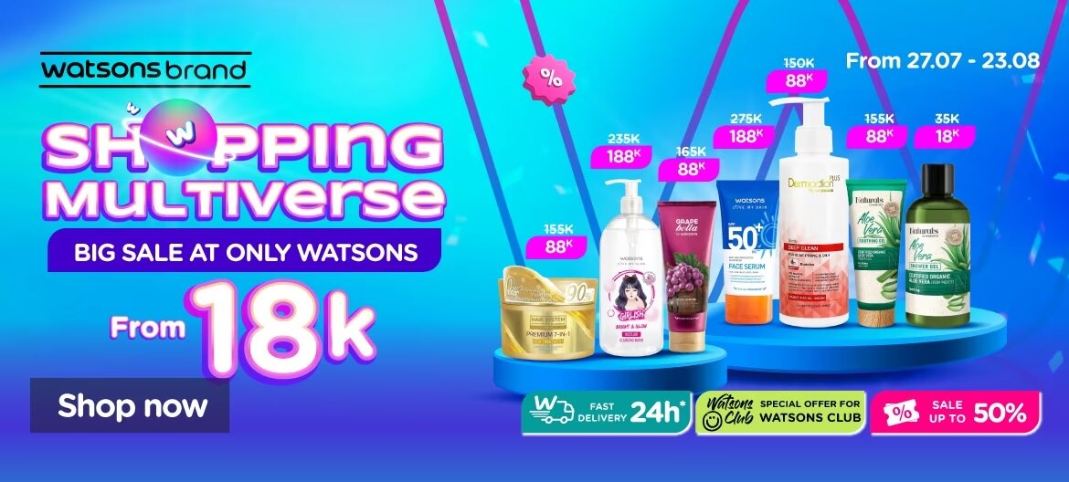 Watsons Vietnam 8.8 siêu sale lớn nhất mùa hè - 3