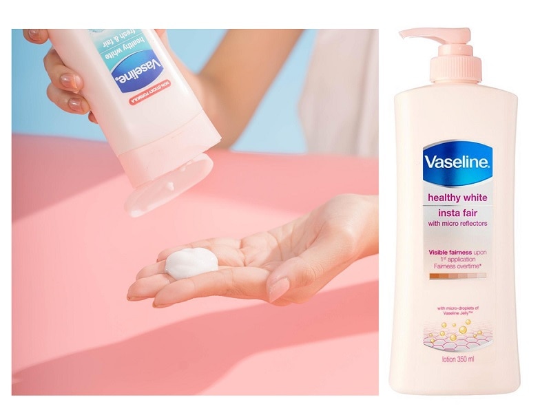 Sữa dưỡng thể Vaseline giúp làm dịu da nhờ công thức dịu mát tự nhiên 