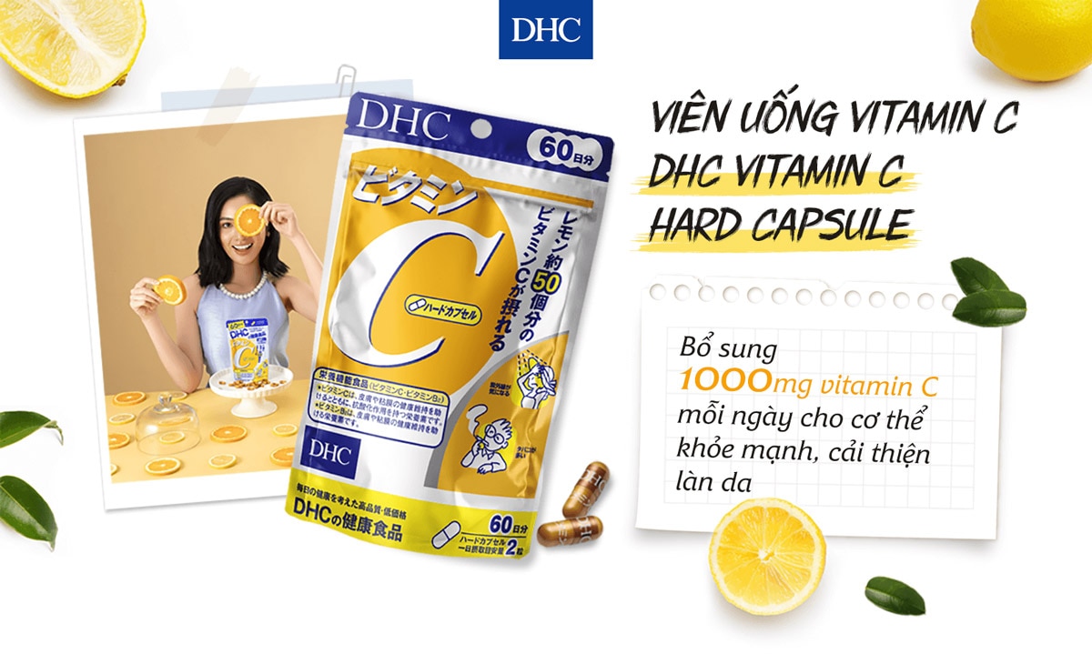 Viên uống DHC giúp bổ sung dưỡng chất cho làn da trắng sáng