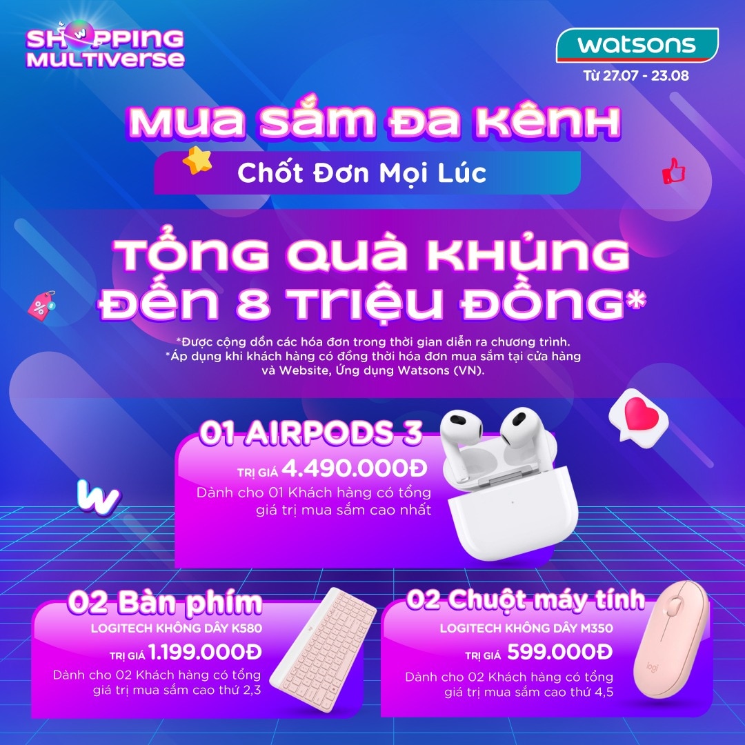 Watsons Deal Đa Vũ Trụ mua mỹ phẩm giá sốc trên mọi kênh - 2