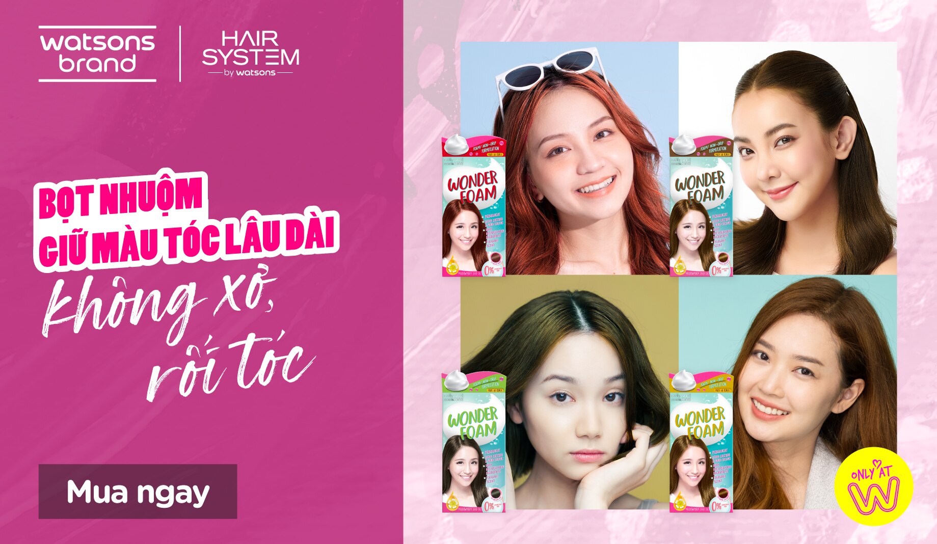 Bọt Nhuộm Tóc Hair System By Watsons
