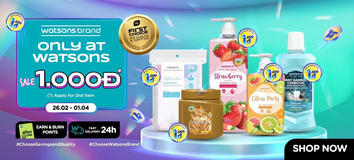 Watsons Own Brands - Sale 1.000Đ EN