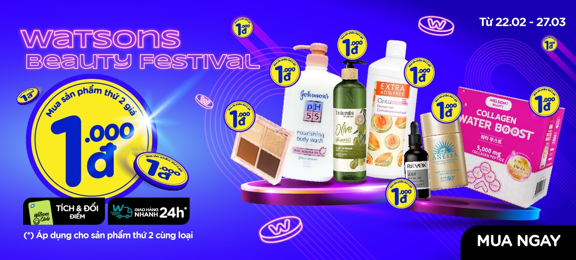 WATSONS BEAUTY FESTIVAL - SALE 1,000Đ